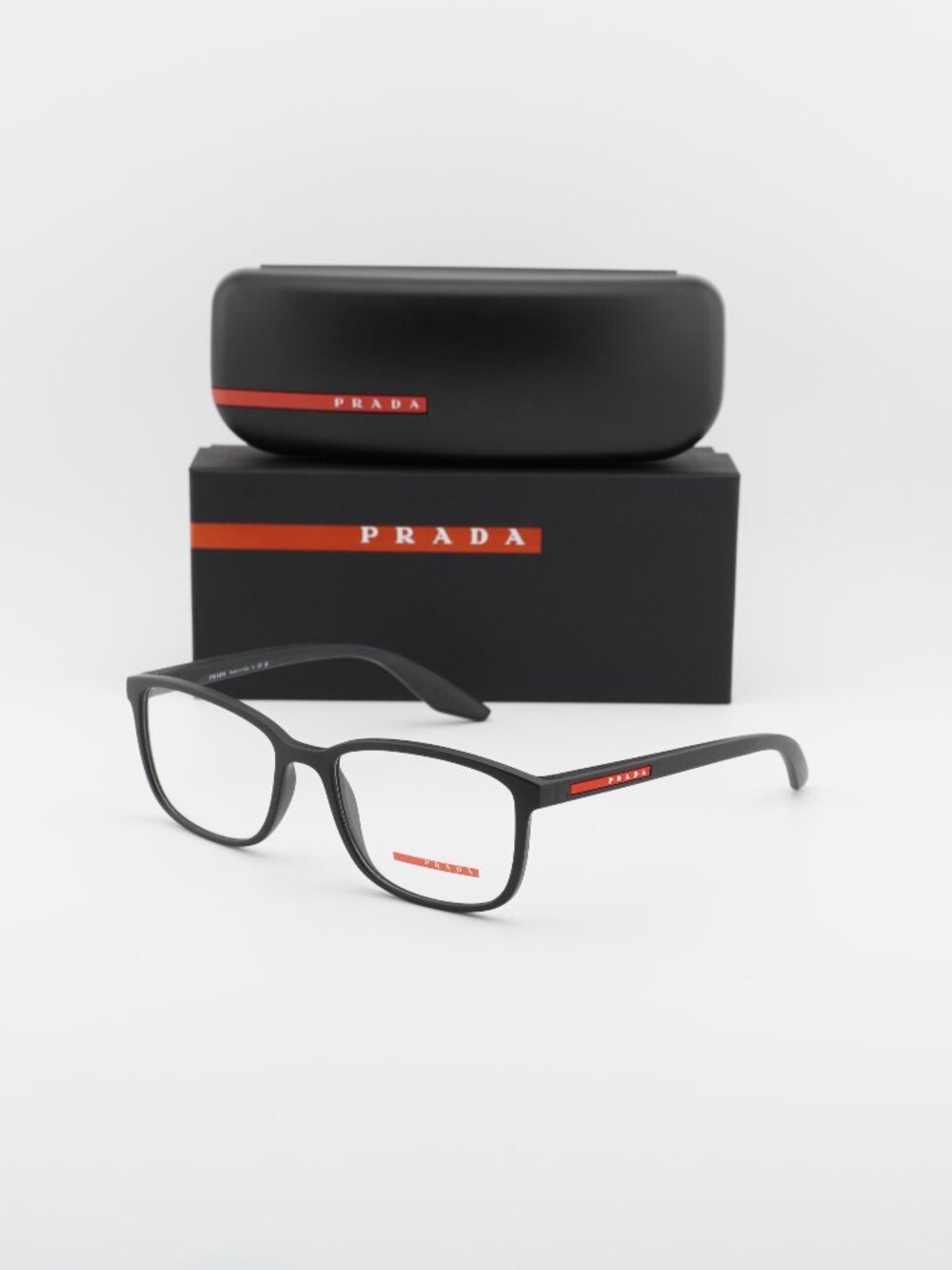 Prada Sport PS07RV 1BO1O1 Rectangle Eyeglasses 55mm - Black